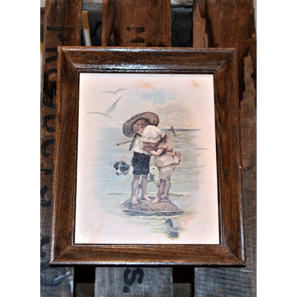Vintage Sweetness on the Shore, Coastal Wall Hanging